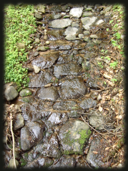 Le pavage du chemin du Haut Pr,  Rupt-sur-Moselle