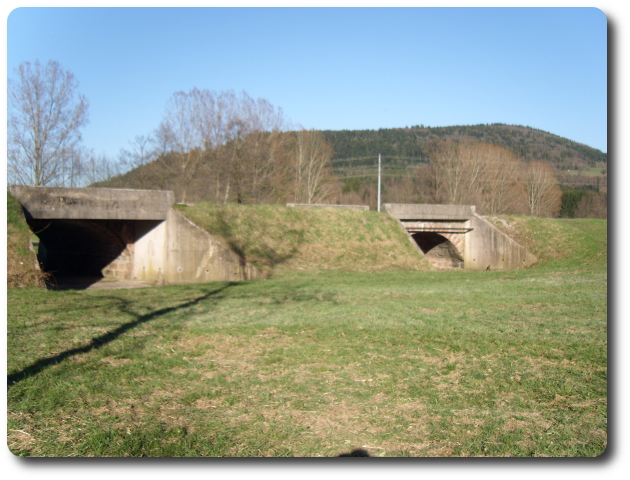 Les ponts de la route inondable menant  Vecoux