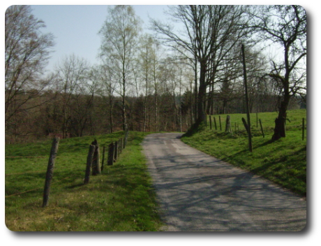 Petite route typique du Pays de Remiremont,  Anty, en amont de Raon-aux-Bois