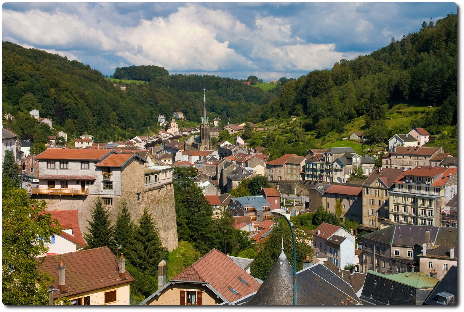 Vue de Plombires-les-Bains depuis l'ouest